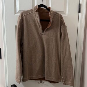 Men's Tan Zip-Up Sweater